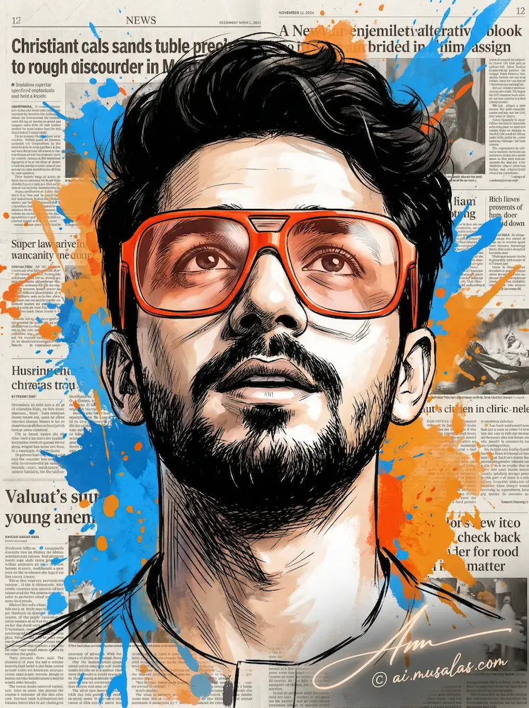 Abstract Expressionism Portrait Art